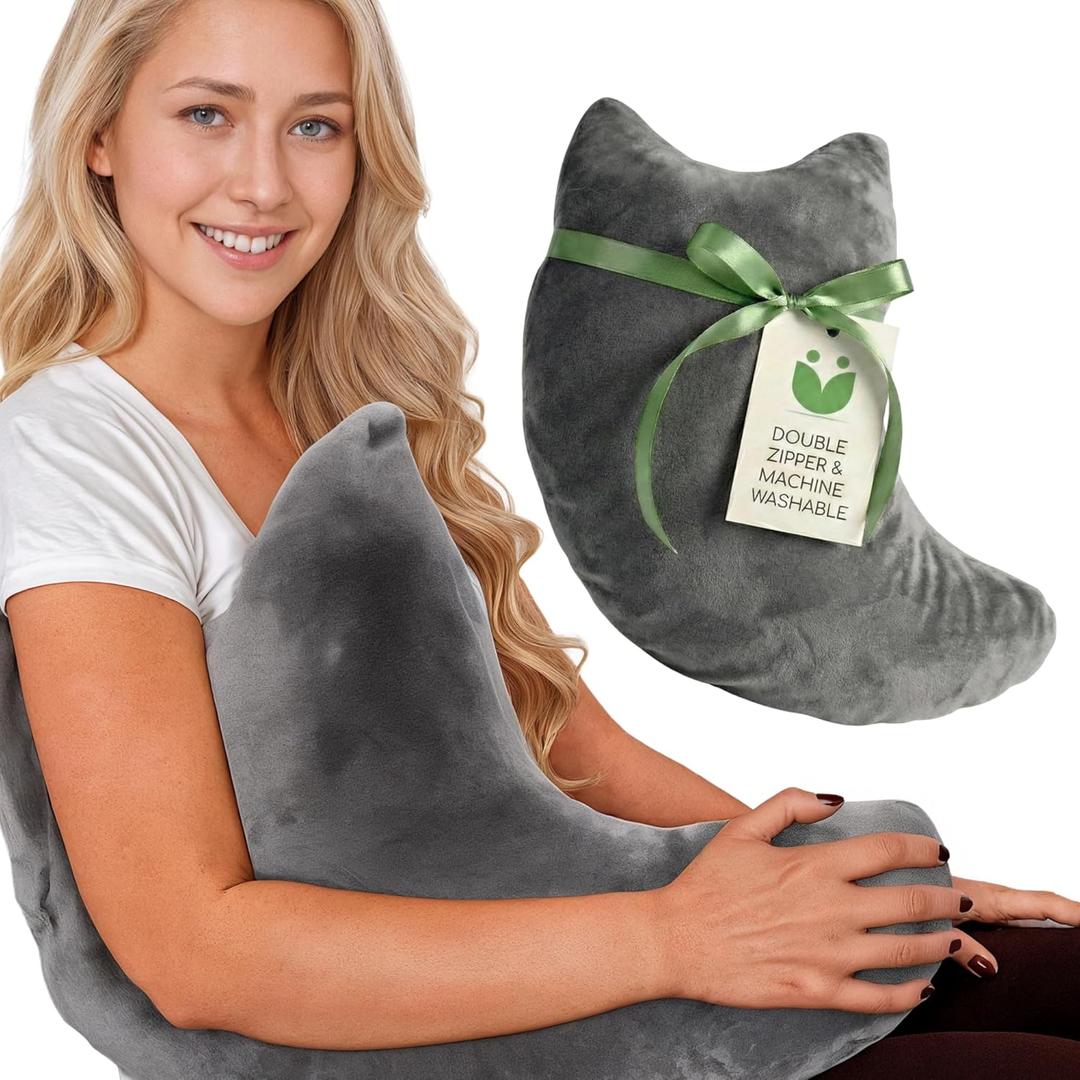 Rotator Cuff Pillow, Soft Comfortable Shoulder Pillow for Surgery, Ergonomic Shoulder Support Pillow with Double Zipper Cover, Machine Washable, Gray