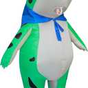 Stegosaurus Inflatable Frog Costume for Kids Halloween Cute Animal Costumes Funny Blow Up Suit for Boys Girls Cosplay Party One Size