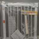 Cumbor 29.7-48" Baby Gate for Stairs, Mom's Choice Awards Winner-Dog Gates for Doorways, Auto Close Safety Pet Gate for Dogs Indoor, Easy Install Pressure Mounted Child Gate with Walk Thru Door, White