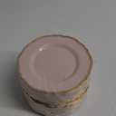 Hioasis 60pcs Pink Plastic Plates - Pink and Gold Disposable Plates, 7.5 inch Plastic Dessert Plates, Perfect for Easter & Wedding & Party & Holiday & Mother's Day (7.5inch)