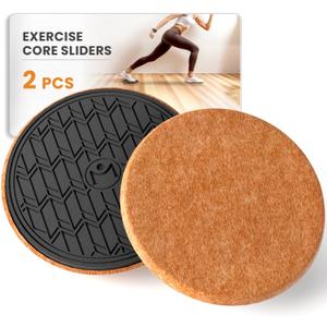 Sliders for Working Out, Floor Sliders for Exercise, Sliding Discs for Hardwood Floors Core and Strength Training, Protects Floors, Ideal for Home Gym Fitness