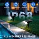 Solar Spot Lights Outdoor IP68 Waterproof, Ultra-Bright PerformanceSimple Modes for Easier Operation, Auto On/OffSolar Powered Landscape Lights for Garden, Yard, Pathway (Cool White, 4 Pack)