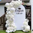 2026 Graduation Decorations - 6.6Ft DIY Balloon Arch with Bows Backdrop Kit - Class of 2026 Grad Photo Party Decor Supplies for College High School