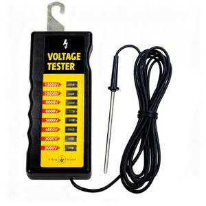 Electric Fence Tester & Voltage Detector 2000V-12,000V Wide Range with 8 Neon Lights Fault Finder Ultra-Portable ABS Body for Livestock Fence Agriculture Garden Security & Farm Equipment (yellow)
