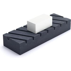 Flattening Stone Set, Two Sharpening Stones Flattener, Grit 180 Black & 320 White Whetstone - Fixer with Grooves for Repair any wet stone