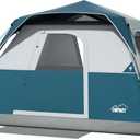 6 Person Instant Camping Tent with Rainfly, 60s Easy Setup Family Cabin Tent 10x9ft, 1200mm Waterproof & Skylight Ventilation, Portable Shelter for Outdoor Camping, Hiking, Backyard