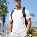 ASPO Men's T-Shirts Moisture Wicking Workout Shirt Lightweight Athletic Quick Dry Gym Shirt for Men Casual Outfits White L (White, L)