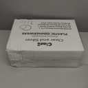 Ciaell 150PCS Clear Silver Plastic Plates - Silver Disposable Plates include 25Dinner Plate, 25Dessert Plate, 25Forks, 25Knives, 25Spoons, 25Cups for Weddings & Parties