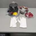 5 Pcs Halloween Day of The Dead Costume Accessories for Men Skeleton Gloves Top Hat Bow Tie Rose Flower Brooch and Bow Tie Skull Full Face Mask for Halloween Dia De Los Muertos Cosplay Party