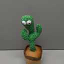 Dancing Talking Cactus Toy with Talking & Singing, Repeats Your Words, 120 Songs, Interactive Kids Gift for Boys Girls (LED Light)