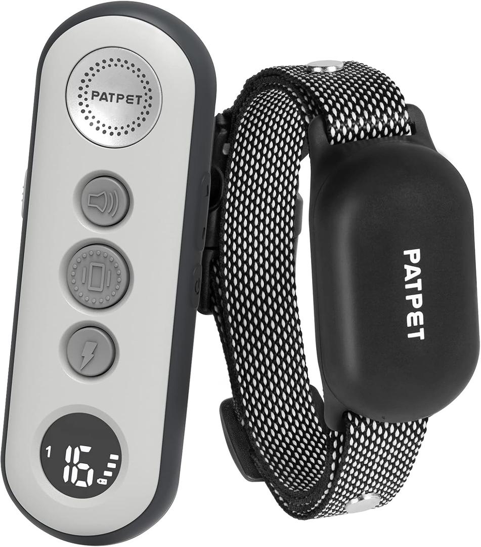 PATPET Dog Training Collar with Remote - Electric Dog Shock Collars for Small Medium Large Dogs, 3 Adjustable Safe Modes Rechargeable Waterproof E Collar for Dogs (8-120 lbs)