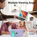 iPad Case 9th Generation, 7/8th Generation Case iPad 10.2 Inch with Kickstand 2 Angles Built-in Stand for Kids Shockproof,Heavy Duty Rugged Protective (Purple+Mint Green)
