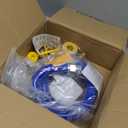 1675kit48 Safety System Kit, 48" Commercial Gas Hose Connector Kit with 3/4" Quick Disconnect, Gas Hose for Kitchen Equipment Commercial Standard Gas Connector, Full Port Valve, Restraining Devices, Blue