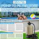 Bonbo 155711 Pump Hose Assembly Pump to Filter Hose Compatible with Pentair Sand Dollar/Sta-Rite Crystal-Flo II Pool/Spa Sand Filters for Above Ground Pools (35" Length)