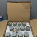 TANGLONG Mason Jar Cups, Mason Jars With Handle And Lids, Drinking Glasses Cups, Glass Mugs with Handles 16 oz 12 Pack