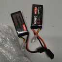 HOOVO 2S Shorty Lipo Battery 2200mAh 100C 7.4V RC Lipo Battery with TR Connector for FPV Racing Drone RC Airplane Helicopter Quadcopter Car-2 Pack