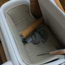 High Chair, 6 in 1 Wooden Convertible High Chairs for Babies and Toddlers, Booster Seat with Double Tray & Reversible Footrest Baby Highchair, 5-Point Harness Baby Feeding Chair, Beige