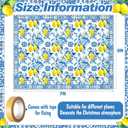 SATINIOR Lemon Area Rugs 5x7 Feet Summer Area Kitchen Rugs Blue and Yellow Lemon Textured Carpet Home Decorations Non Slip Washable Mat Carpet for Living Room Entryway Bedroom Laundry Room Indoor