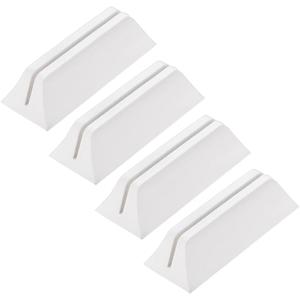 4 Pieces Desk Partition Clamp Support Bracket Sneeze Guard Support Clamp Desk Divider Clamp Brackets Shelf Clip Clamp Holder Screen Stand Base Desk Privacy Screen Clip Clamp, White