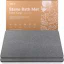 XMarrat Extra Large Stone Bath Mat Large 2 Pack, 31.5'' x 19.7'' Diatomaceous Earth Non-Slip Stone Shower Mat, Super Absorbent Diatomite Stone Mats for Bathroom, Quick Drying, Easy to Clean