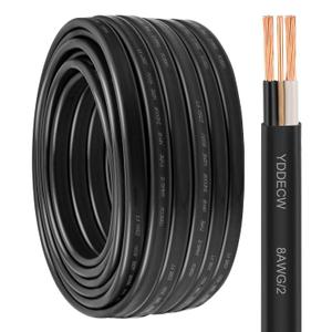 8/2 NM-B Wire with Ground - 100FT 8 Gauge Non-Metallic Sheathed Cable Pure Copper 8 AWG 2 Conductor Residential Indoor Wire for Outlets