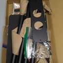 Baseball Bat Holder Stand, 8 Bats 5 Balls Softball Bat Display Free Standing, Black
