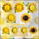 SUNBEAUTY Sunflower Party Decorations 3D Large Sunflower Birthday Honeycomb Hanging Paper Decorations Yellow Sun Flower Ceiling Wall Tissue Flowers Summer Baby Shower Classroom Bulletin Board