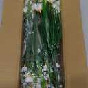 12 Bundles Artificial Daisy Flowers for Outdoors Spring Summer Decor, UV Resistant Fake Flowers Faux Plastic Greenery Shrub Plants for Outside Home Gardens Porch Planter Indoor Cemetery Décor(White)