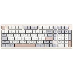EPOMAKER Galaxy100 QMK/VIA Wireless Gaming Keyboard, Aluminum Shell, Bluetooth/2.4Ghz/USB-C, Pre-Lubed Hot-Swappable Linear Switches, NKRO, RGB Backlit (Creamy White, Marble White Switch)