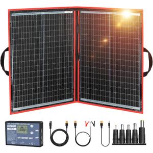 DOKIO 100W Portable Foldable Solar Panel Kit for 12V Battery ChargingFolds to 19 x 26 in and weighs 5.3 lb; includes controller and dual USB; for 12V batteries, power stations and camping missing pieces