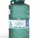 Mana 128oz Large Motivational Water Bottle with Time Marker, Leakproof & BPA Free Half Gallon Big Water Bottle with Straw Handle Tritan Frosted Water Jug for Gym, Fitness, Outdoor Sports, Green