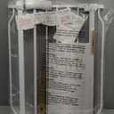 24-29 Inch Narrow Baby Gate, Pressure Mounted No Drilling Dog Gate for Stairs & Doorways, White Metal Safety Gate Indoor for Kids and Pets