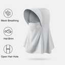 Unisex Sun Protection Face Mask Ice Silk Bandana Scarf Cooling Face Neck UV Protection for Summer Outdoor Activities (Sun Protection Mask) (Gray)