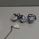 Goaste 4 Pack Mini Ginger Jar Ornaments, Christmas Hanging Pendant, Chinoiserie Ceramic Hanging Ornaments, Blue and White Porcelain Christmas's Tree Decor for Christmas, Home Decoration