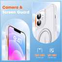 Compatible with iPhone 12 Case & iPhone 12 Pro Case 6.1" with Invisible Ring Stand [Compatible with Mag-Safe] Translucent with Magnetic Kickstand, Translucent