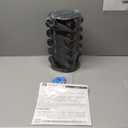 New England Stories Revolving Spice Rack Set with 20 Spice Jars, Kitchen Spice Tower Organizer for Countertop or Cabinet - Carousel Storage Includes 386 Spice Labels (Black)