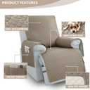 100% Waterproof Recliner Chair Covers 23.6", Non-Slip Recliner Cover for Chair with Pocket Washable Recliner Covers that Stay in Place with Elastic Straps for Dogs Cats Kids Pets-Khaki