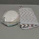 Organic Nursing Pads - 14 Washable Breast Pads for Breastfeeding, Wash Bag, Viscose Derived from Bamboo Reusable Nipple Covers for Breastfeeding Essentials, Soft & Absorbent (Pastel Touch, L 4.8")