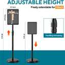 USCNC 1 Pack Sign Holder Stand 8.5x11 inch - Adjustable Floor Standing Sign Holder -Snap open frame,360° Rotation for Malls,Schools,Restaurants