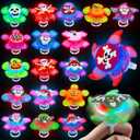 Halloween Party Favors for Kids, 24 pcs Flashing Halloween LED Light Up Spinner Rings, Glow In The Dark Party Supplies, Halloween Toys Gifts Bulk, Goodie Bag Fillers Stuffers Non Candy Treats Prizes
