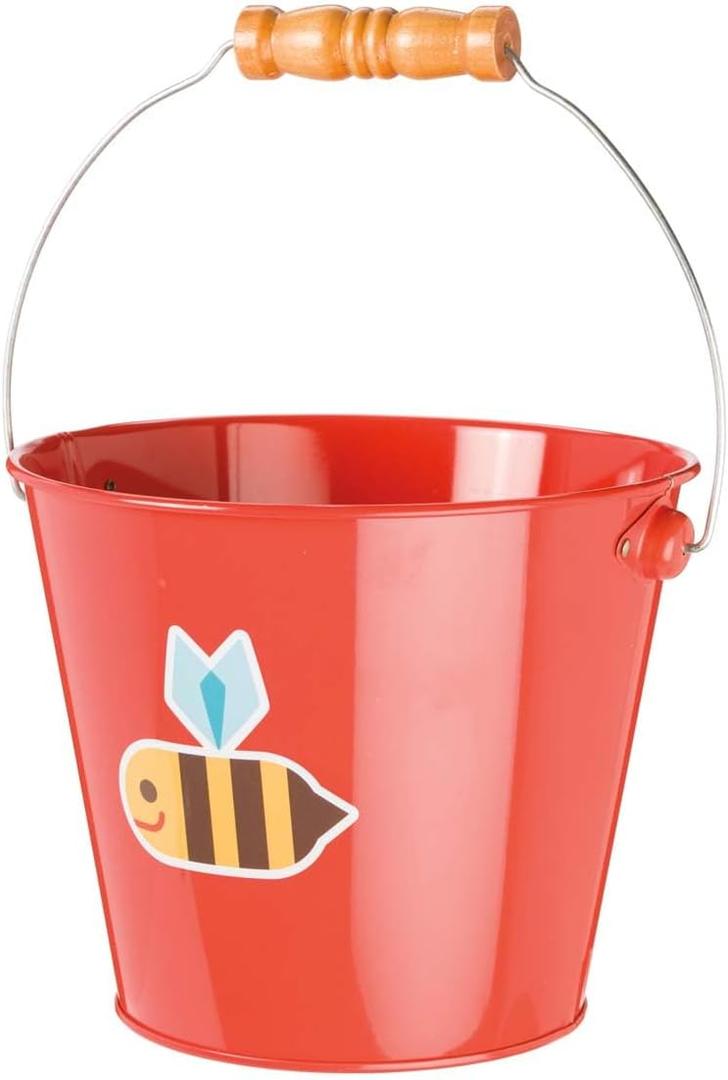 Toysmith Kids Gardening & Beach Bucket  5 Metal Pail with Grippable Handle | Assorted Bee & Beetle Colors | Durable Steel for Outdoor Play - 1 Count Toysmith Kids Gardening & Beach Bucket  5 Metal Pail with Grippable Handle | Assorted Bee & Beetle Colors | Durable Steel for Outdoor Play - 1 Count