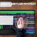 Excel Cheat Sheet Desk Pad Set  31.8"x11.8" Large 3-in-1 Excel Mouse Pad with Keyboard & Mouse Wrist Rest, Ergonomic Non-Slip Office Mat for Home & Work