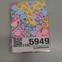 100 Pcs Conversation Hearts Decorations, Resin Candy Hearts for DIY Jewelry Making, Mini Heart Charms with XOXO True Love Phrases, Valentine's Day Craft Supplies