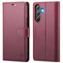 FLIPALM Wallet Case for Samsung Galaxy A15 5G, RFID Blocking Credit Card Holder, PU Leather Folio Flip Kickstand Protective Shockproof Cover for Galaxy A15 (Red)