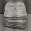 11 x 11 Inch Cube Storage Bins, 6 Pack Large Collapsible Fabric Storage Bin with Ropes, Foldable Storage Cubes for Home, Office,Closet, Clothes, Toys Organizer (White & Beige-11"x11"x11")