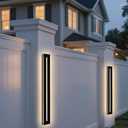 Yaohong 2 Pack 40" Outdoor Long Wall Lights Fixtures, Modern Exterior Lights 5CCT Dimmable, Porch Lights Outdoor Wall Sconces IP65 Waterproof, Exterior Linear Light for House Garage Porch Patio