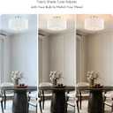 VONLUCE Semi-Flush Mount Ceiling Light 15.7", 3-Light Drum Light Fixture