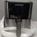 Chefman Air Fryer 6 Qt | TurboFry® 5-in-1 with 450°F Hi-Fry Option for Crispier Results | Bake, Dehydrate, Frozen | XL Nonstick Dishwasher-Safe Basket | Stainless Steel, 6 quarts