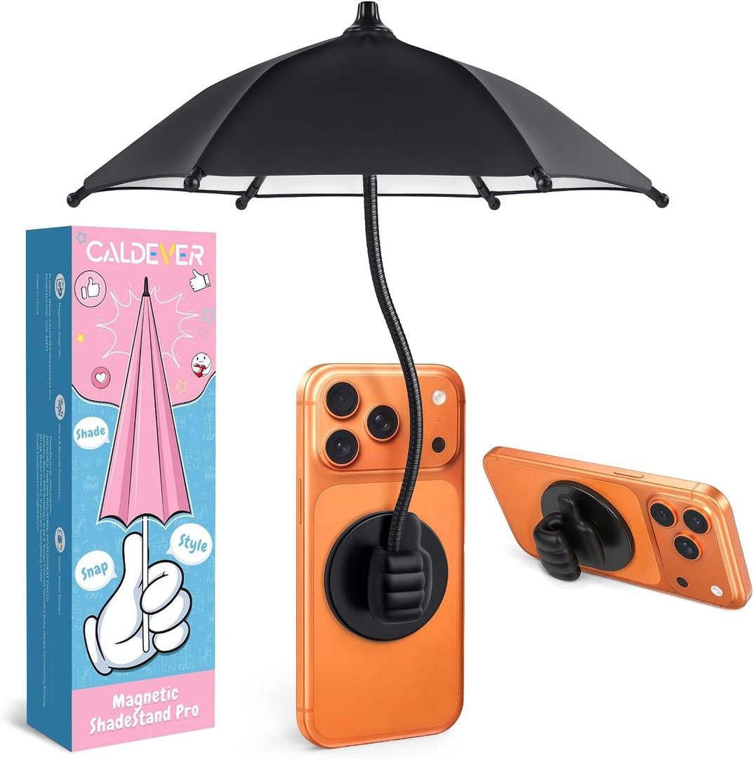 Phone Umbrella for Sun Shade Magnetic: Universal Thumbs Up Cell Phone SunShade Shield for iPhone UV Protection Anti-Glare for Pool Travel Beach Essentials Mom Wife Teens Women Gifts for Mothers Day