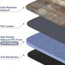 Mrcrypos Brown and Grey Small Kitchen Mat for Floor 17.3"x29" PVC Leather Kitchen Rug Waterproof Cushioned Anti Fatigue Comfort Mat Non Slip Standing Mat Laundry Kitchen Accessories